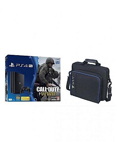 Sony PlayStation 4 Pro - 1TB Gaming Console - Black + Call of Duty: WWII Bundle + a bag