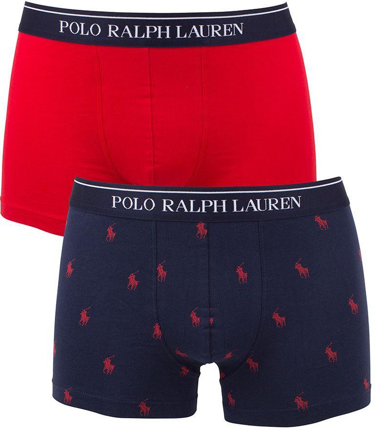 Polo Ralph Lauren Red and Blue for Men, 2 Pack, Size L, Stretch Cotton Trunks 251-U2TNK-B6598-V9PK2