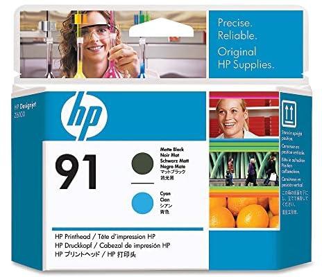 HP (Hewlett Packard) Original C9460A HP 91 DesignJet Printhead, Matte Black/Cyan