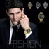 Luxury Gold Fashion Business Men Quartz-Watch Golden Rhinestone Male Wrist Watch