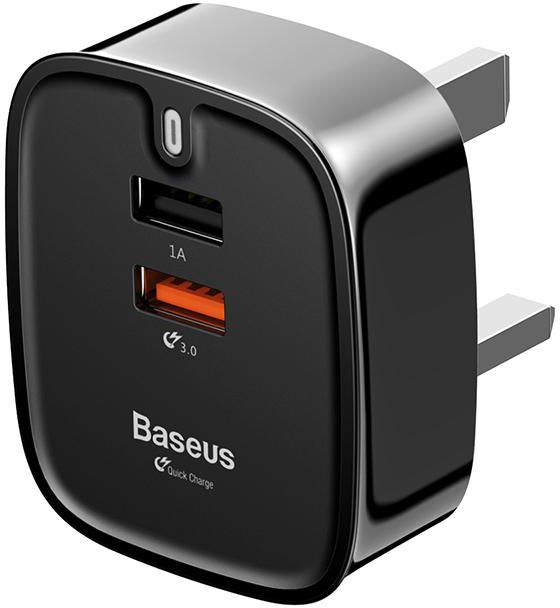  شاحن فانزي سريع للسفر بمنافذ USB المزدوجة من بايسوس  ، قابس المملكة المتحدة