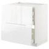 METOD / MAXIMERA Base cab f hob/2 fronts/3 drawers, white/Bodbyn off-white, 80x60 cm - IKEA
