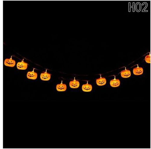 Universal Hequeen Halloween Halloween Skull Light String Pumpkin Lamp Decoration Color