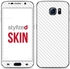 Stylizedd Premium Vinyl Skin Decal Body Wrap For Samsung Galaxy S6 - Carbon Fibre White