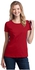 Fruit Of The Loom Red 100% Heavy Cotton Lady's Round Neck T-Shirt
