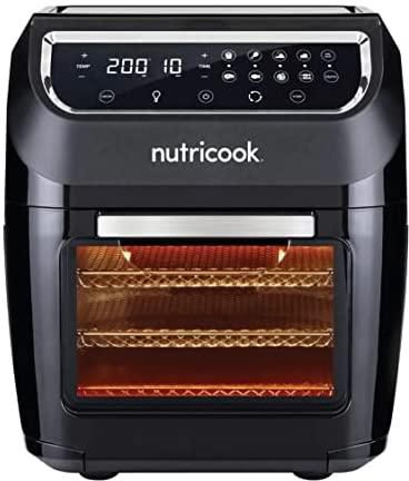 Nutricook Air Fryer Oven, 1800 Watts, Digital/One Touch Control Panel Display, 8 Preset Programs, 12 Liters, Black"Min 1 year manufacturer warranty"