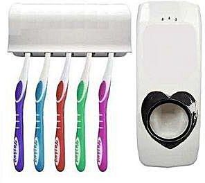 IDEAL Automatic Toothpaste Dispenser with 5 Toothbrush Holder