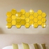 12pcs 3d Mirror Hexagon Removable Wall Sticker Deco (gold)