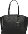 DKNY Leather Bag For Women , Black - Tote Bags
