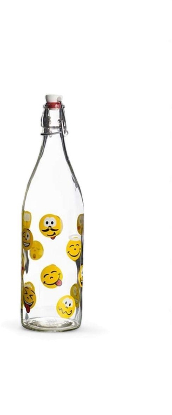 Cerve Italian Bottle For Juice & Water 1 Liter - EMOTICONS