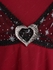 Plus Size Valentine's Day Moon Star Mesh Heart Buckle T-shirt (Adjustable Shoulder Strap) - L | Us 12