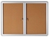 Lockable Cork Notice Board with 2 Swing Doors, 120 x 91cm (VT640101720)
