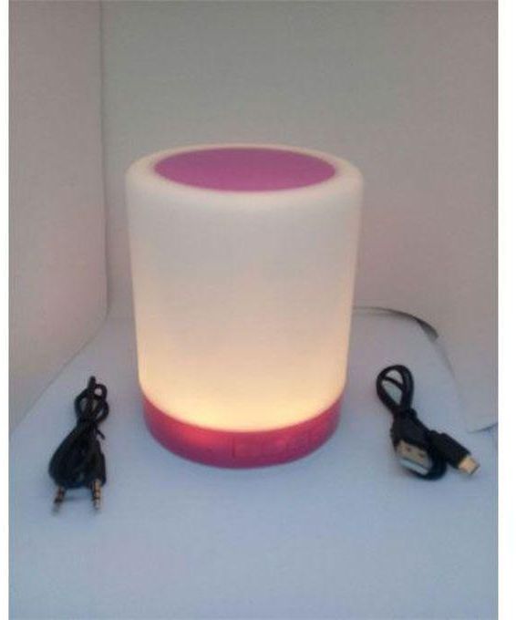 Touch Lamp Portable Speaker - White/Pink