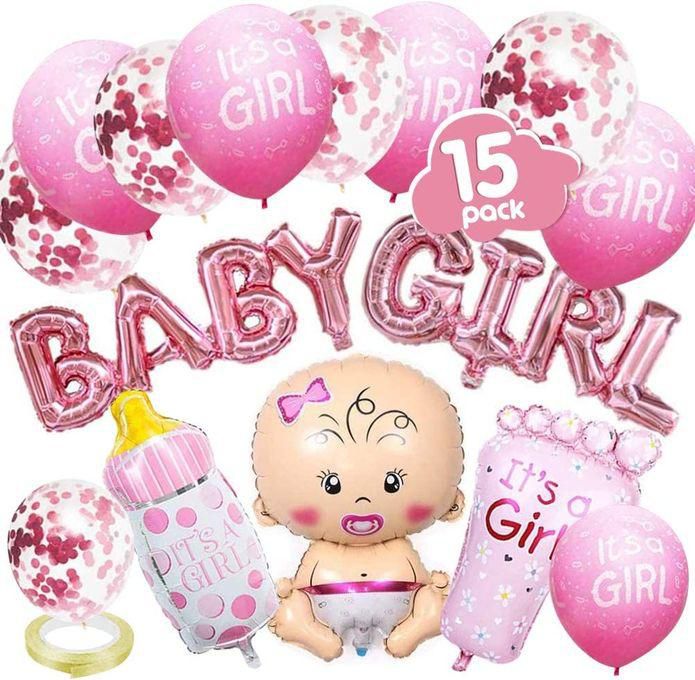 Baby Shower Decorations Girls, Pink Gender Decoration