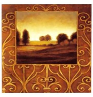Decorative Wall Poster With Frame Beige/Brown 20x20cm