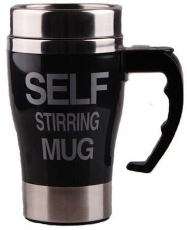 Self Stirring Mug Black/Silver 350ml