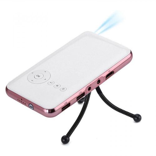 M6S Micro Projector Smart Projector 1080P, Hd-Pink
