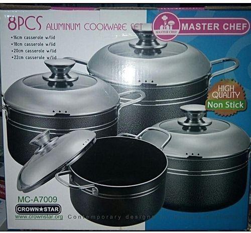 Master Chef 8pcs Non Stick Aluminium Cookware Set