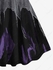 Halloween Witch Costume Plus Size Crisscross Ripped Rags Tattered Wind 3D Print Tank Dress - 6x