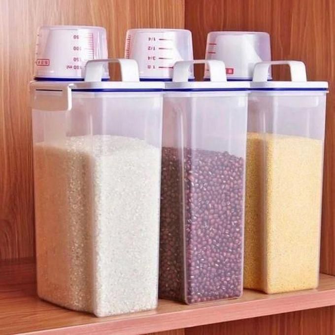 3 In 1 Plastic Cereal Container Set With Easy Pour Lid 3 Set