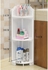 DIY Multilayer Shelf Storage Rack Organiser Space Saver Bathroom Rack (White)