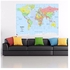 طباعة اب تو ديت خريطة العالم ملونة للتعليق علي الحائط مقاس 30 سم في 42 سم طباعة علي ورق جلوسي فاخر WORLD MAP
