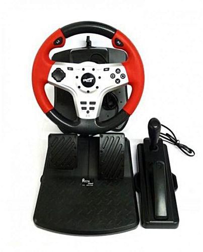 EXTRA 3 in 1 Racing Driving Wheel for PS2/PS3/PC - Red