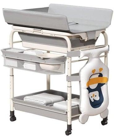 COOLBABY Portable Baby Changing Table Foldable Changing Table Dresser Changing Station for Infant Nursing Bath 2 in 1