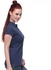 U.S. Polo Assn. 213109ZH1CK-BLPT Polo Shirt for Women - L, Navy/Purple