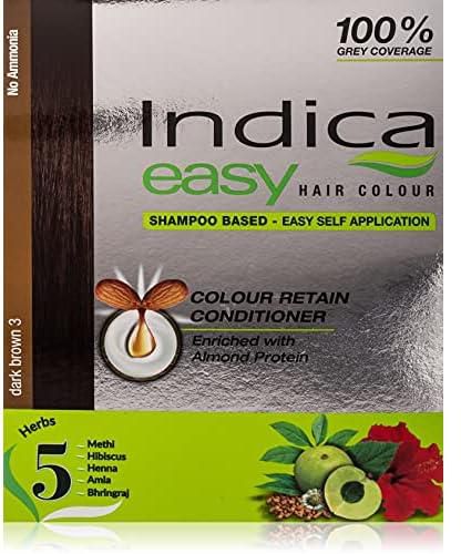 Indica Easy Hair Color Dark Brown, 32.5ml (Pack of 1)