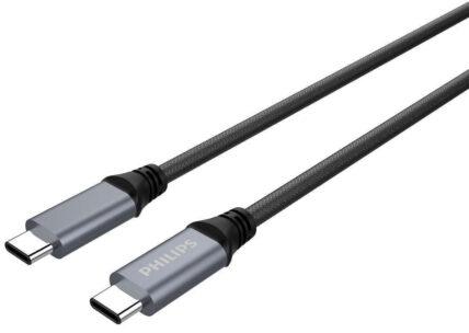 Philips Type-C to Type-C 3.0 Nylon Cable 2m – Black