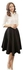 Venturanna Trendy Flared Skirt - Black