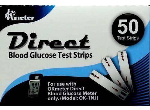 Direct Blood Glucose Test Strips For Direct Monitoring Device - 50 Strips