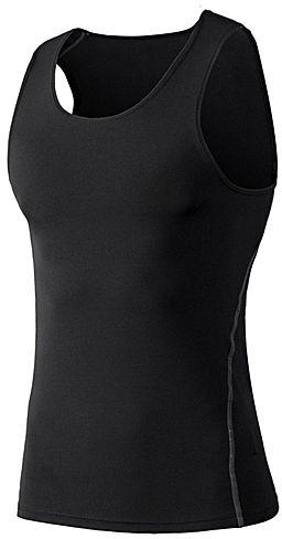 Generic Comfortable Men Sport Training Slim Body Vest Quick Drying Basketball Vest Black