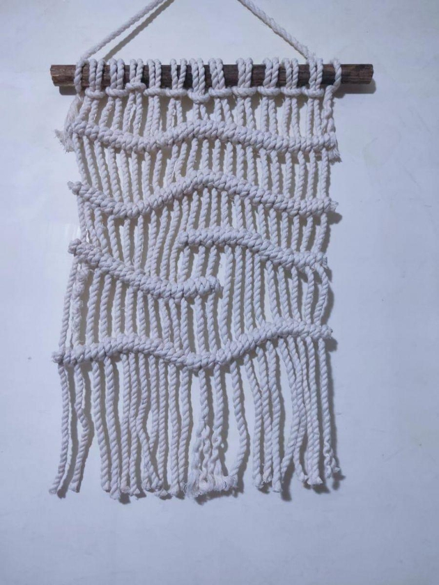cotton hand made macrame wall hanging 50x30cm