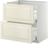 METOD / MAXIMERA Base cb 2 fronts/2 high drawers - white/Bodbyn off-white 80x60 cm