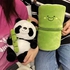 WFLWLHH 9.8" Panda Stuffed Animal, Cute Panda Plush Holding Bamboo, Panda & Bamboo Tube Two-Piece Set, Gluttonous Panda Plushies Living in Bamboo, for Boy Girl Gift Birthday Decorations Party Favors