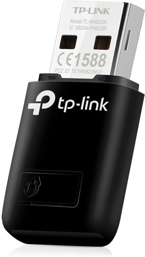 Tp-Link Tl-Wn823N N300 Mini USB Wireless Wifi Network Adapter For PC, Ideal For Raspberry Pi,Black