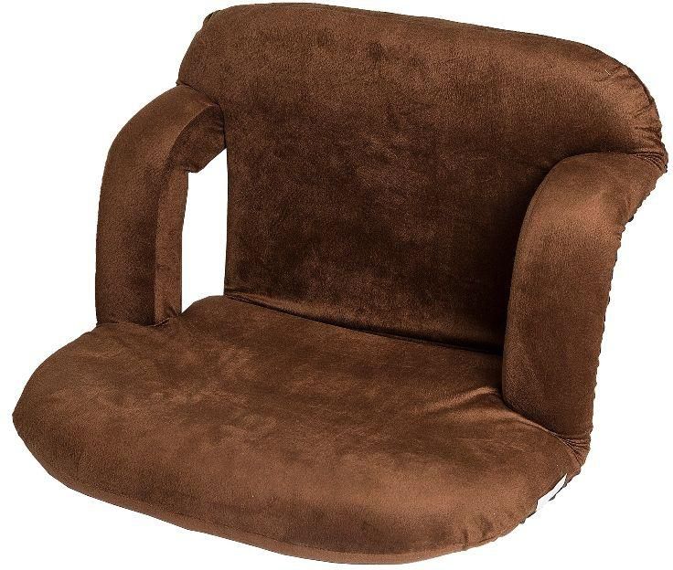 velvet Camping chair Armrest 3 levels - Brown