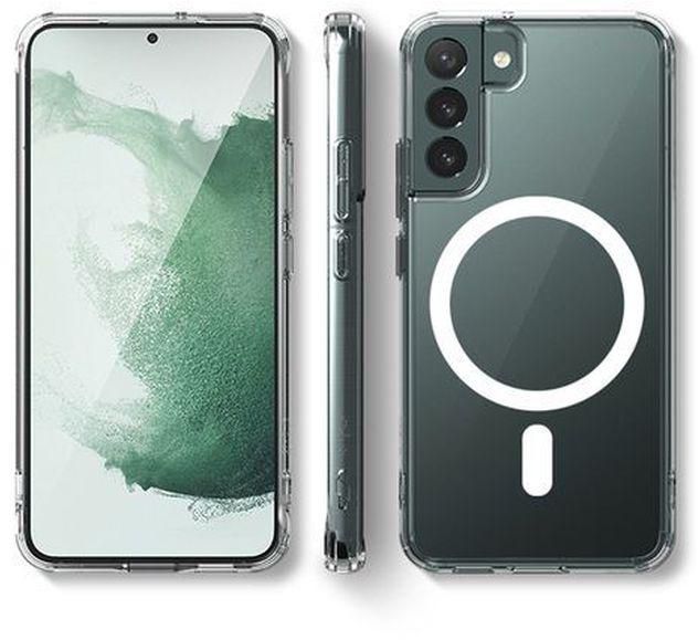 جراب ماجسيف مضاد للصدمات لهاتف سامسونج جالاكسي اس 22 - شفاف TPU Magsafe Phone Case For Samsung Galaxy S22 5G