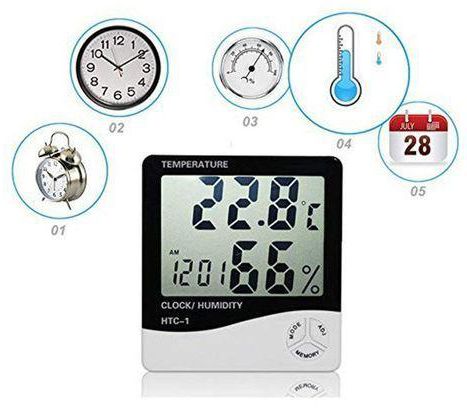 Alarm Clock With Digital Thermometer - 1Pcs