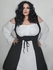 Plus Size Lace Up Cold Shoulder Ruffles Two Tone High Low Dress - 1x | Us 14-16