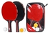 2pcs/lot Table Tennis Bat Racket Double Face Pimples In Long Short Handle Ping Pong Paddle Racket Set With Bag 3 Balls