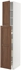 METOD / MAXIMERA خزانة عالية ١ باب/٢ رف - أبيض Enköping/بني شكل خشب الجوز ‎40x60x220 سم‏