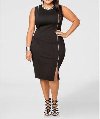 Ashley Stewart Plus Size Zip Detail Ponte Sheath Dress - Black price from  konga in Nigeria - Yaoota!