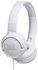 Tune T500Bt Wireless On-Ear Headphones - Pure Bass - Lightweight - Foldable Design - Flat Cable - Voice Assistant White
