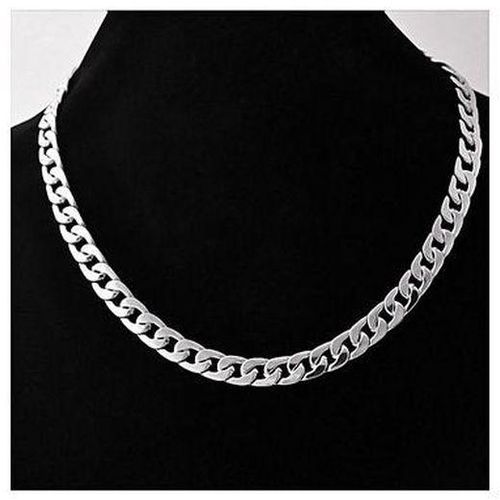 Cuban Chain Fashion Necklace 18inch - 30inch -Silver
