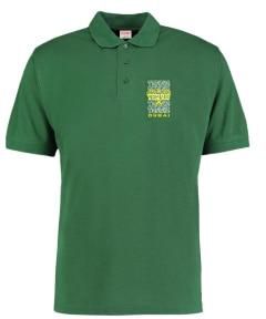 DDF Tennis Championships Mens Polo Shirt Crossed Rackets Printed Logo Bottle Green XL