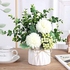 Artificial Flower Vase, White Glass, For Decoration