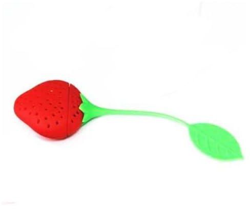 one year warranty_Tea Leaf Strainer Reuseable Red Lovely Silicone Strawberry Tea Bag Ball Stick Loose Herbal Spice Infuser Filter Tea Tool Novelty09884782
